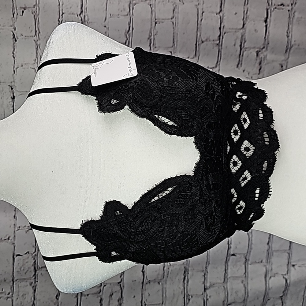 NWT Anemone added Bralette in Black Black Size Small